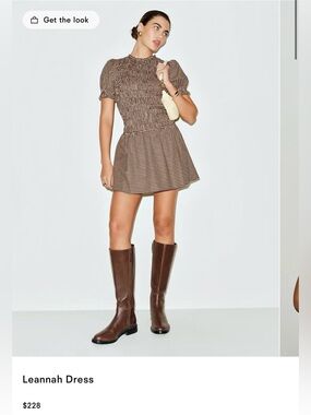 Reformation Leannah Dress in Tartine Check